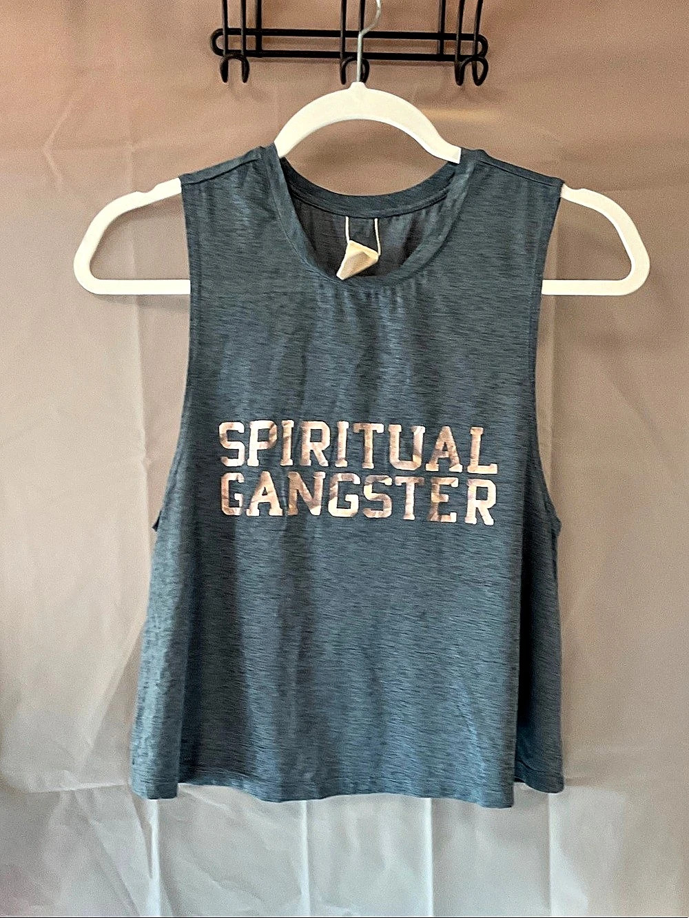 Spiritual Gangster Super Natural Crop Tank Blue XS